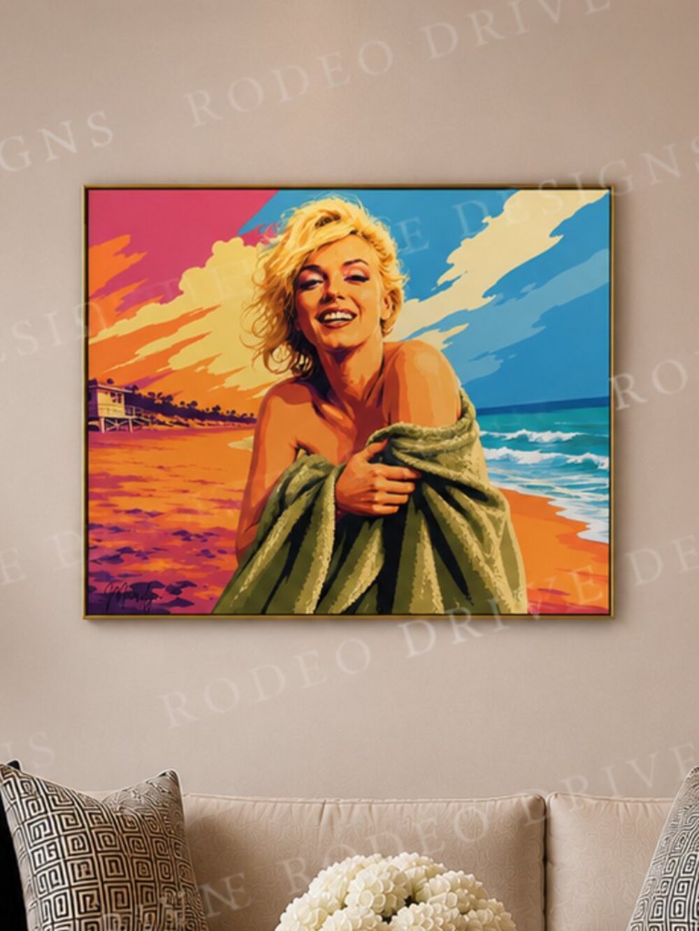 MARILYN MONROE WATERCOLOR PORTRAIT 20x16 One of Kind